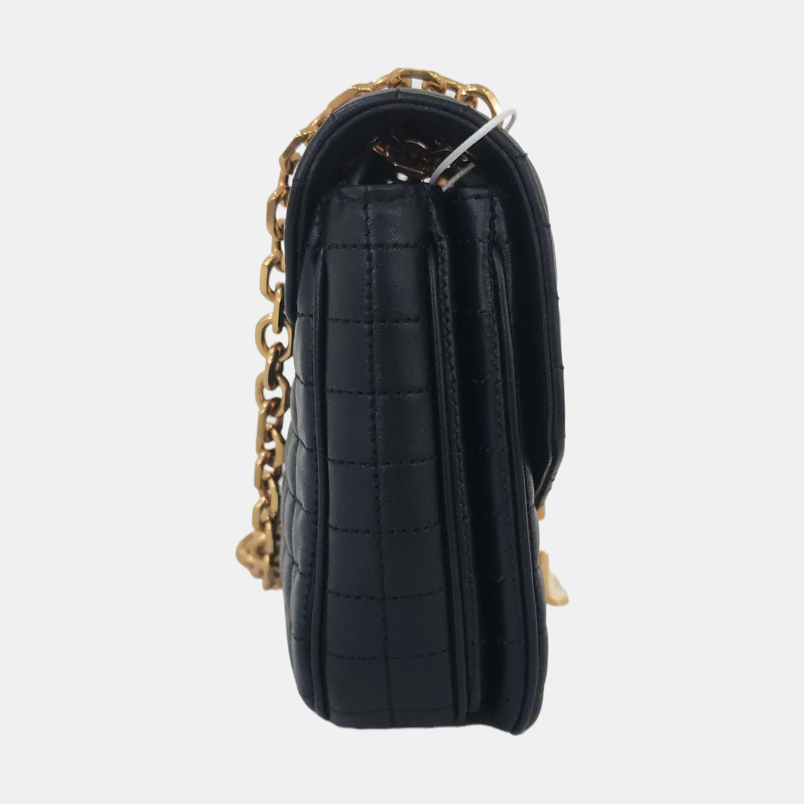 C Small Quilted Calfskin Black
