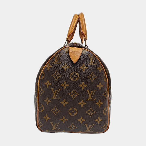 SPEEDY 30 Monogram Coated Canvas Brown