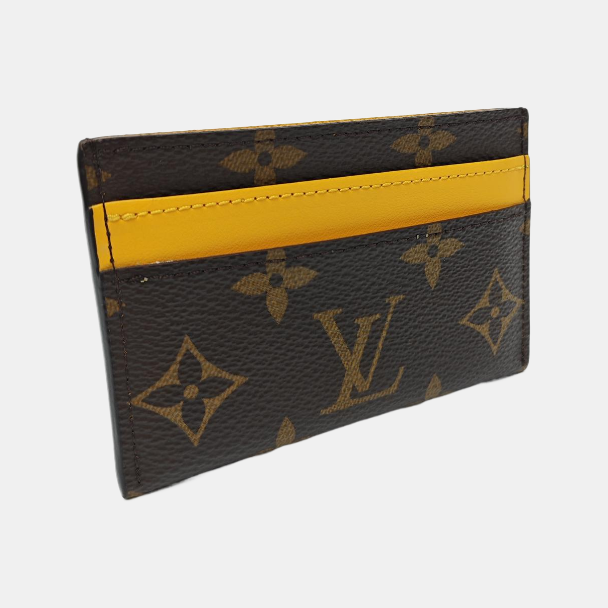 Monogram Coated Canvas Card Holder Brown