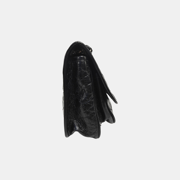 NIKI Small Chevron Calfskin Black