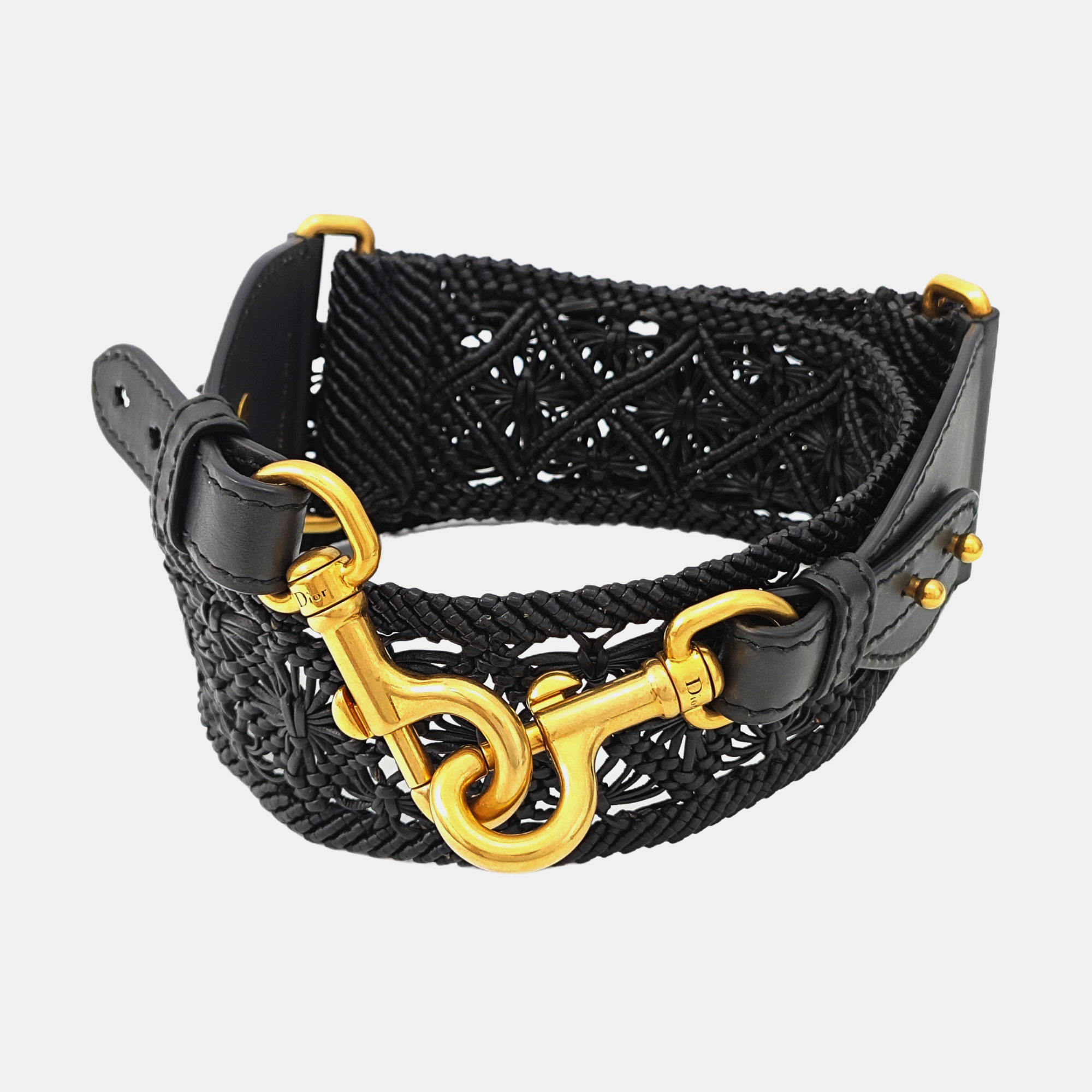 Leather Bag Strap Black