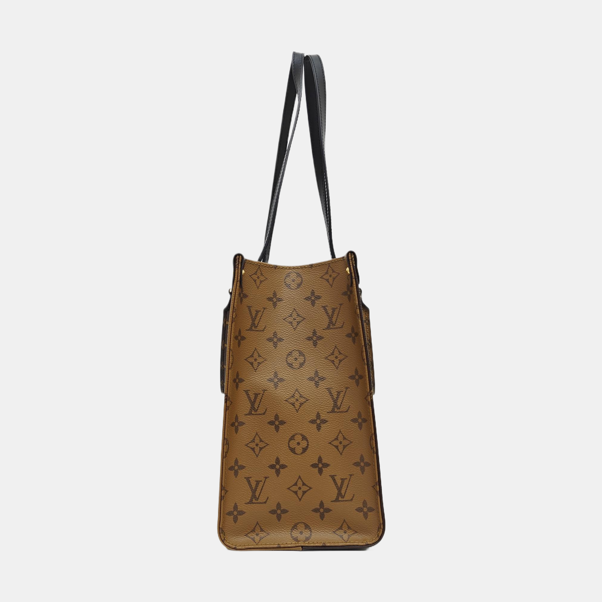 ONTHEGO MM Monogram Coated Canvas Brown