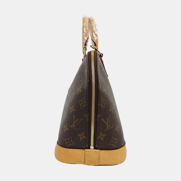 ALMA PM Monogram Coated Canvas Brown
