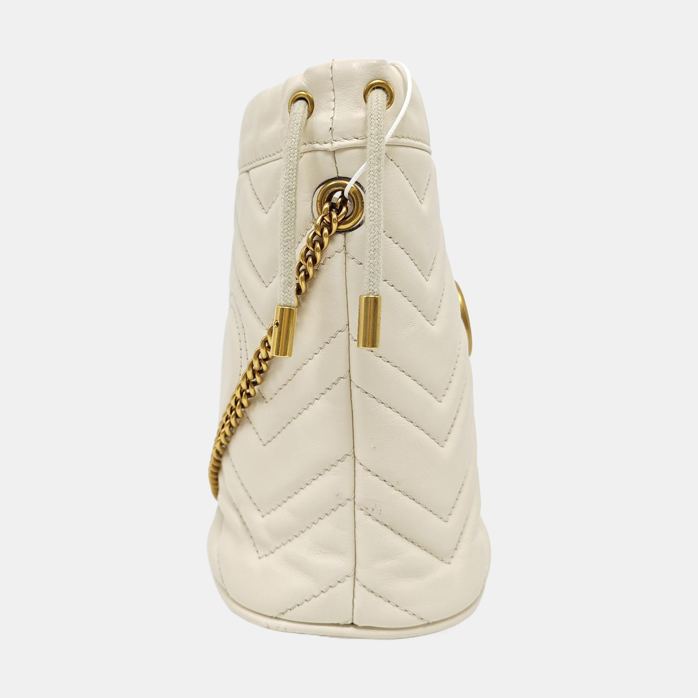 GG Marmont Mini Quilted Calfskin White