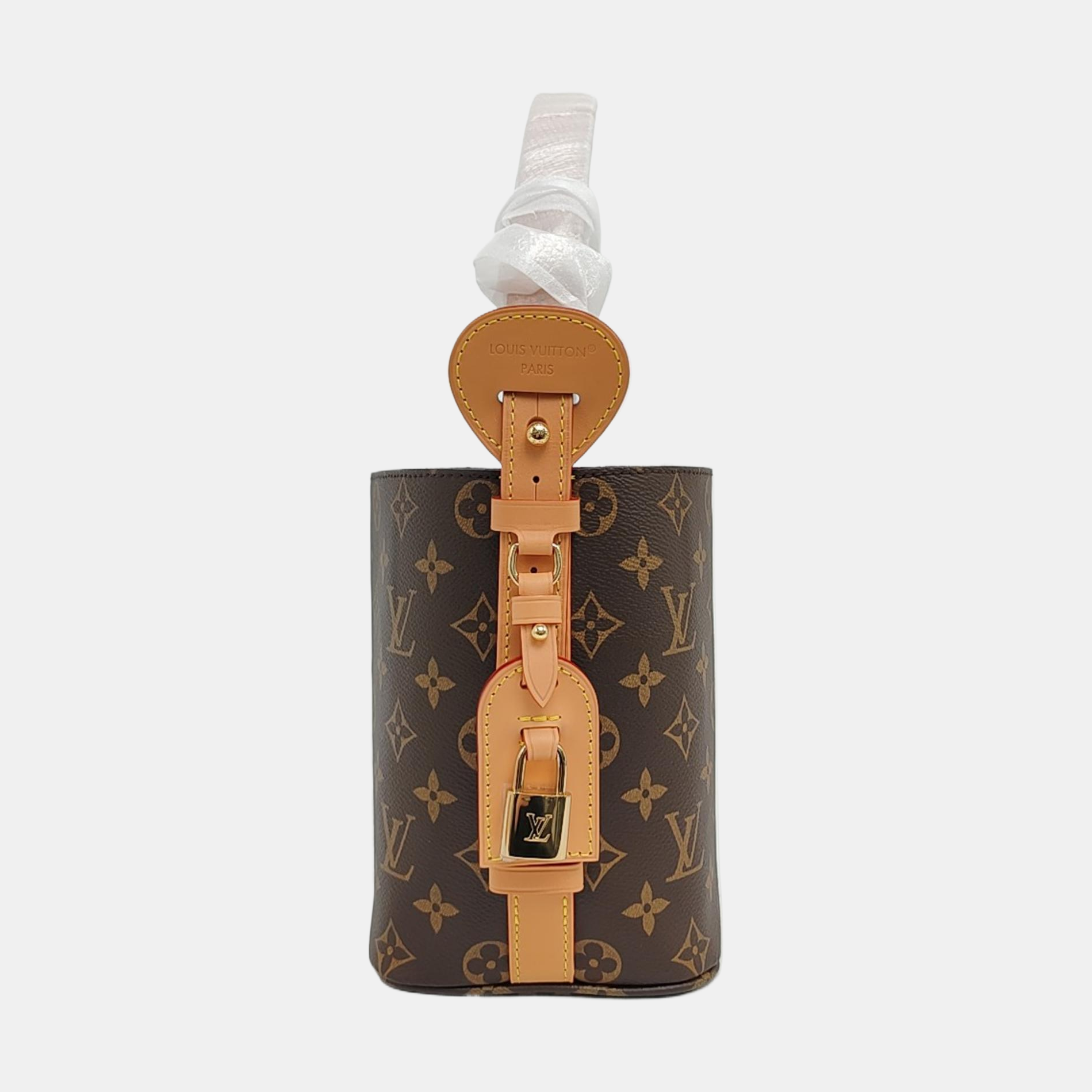 ALL IN BB Monogram Coated Canvas Brown