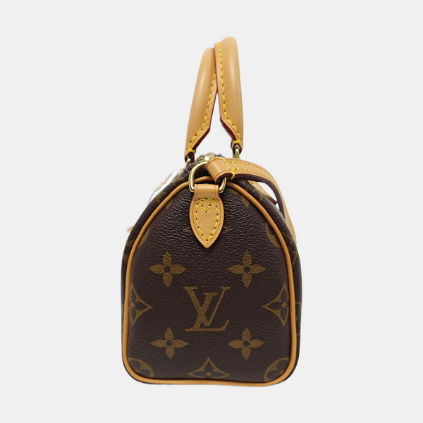 SPEEDY Nano Monogram Coated Canvas Brown