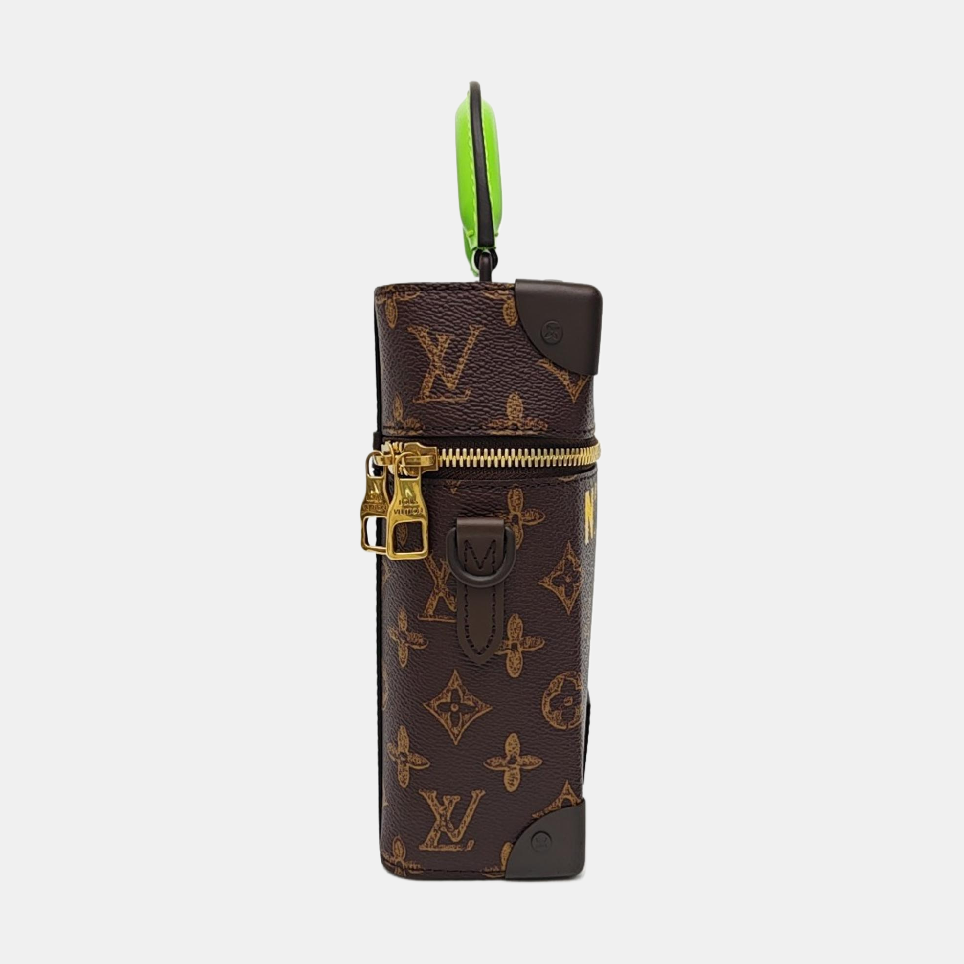 VERTICAL BOX TRUNK Monogram Coated Canvas Brown