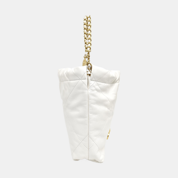 CHANEL 22 Mini Quilted Calfskin White