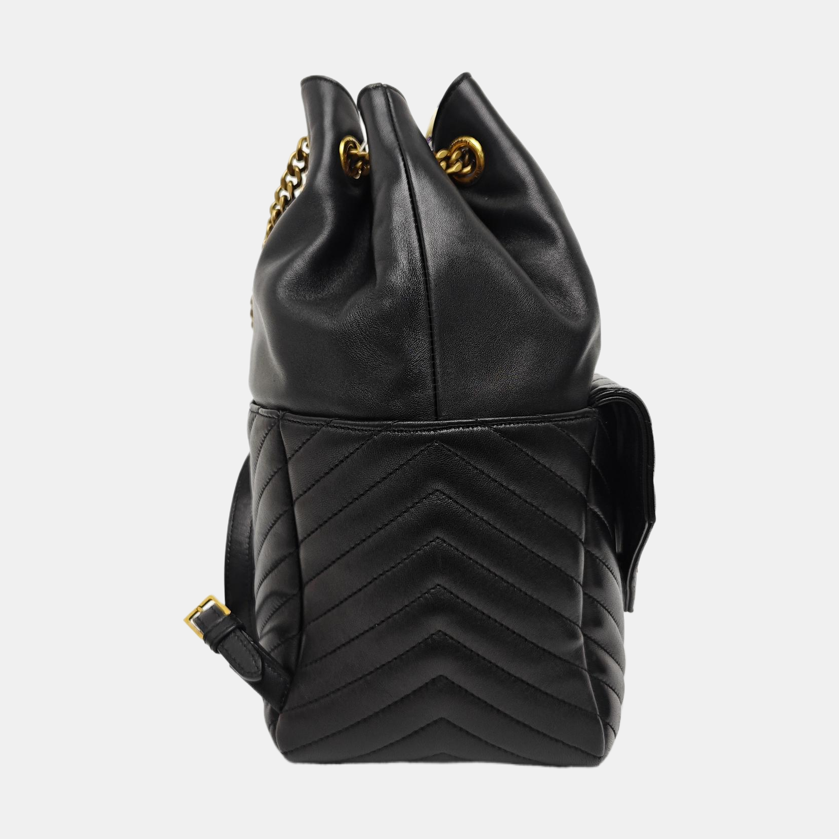 JOE Chevron Lambskin Black