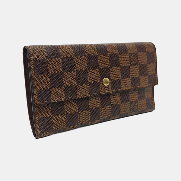 JOSÉPHINE Damier Ebene Coated Canvas Brown Wallet