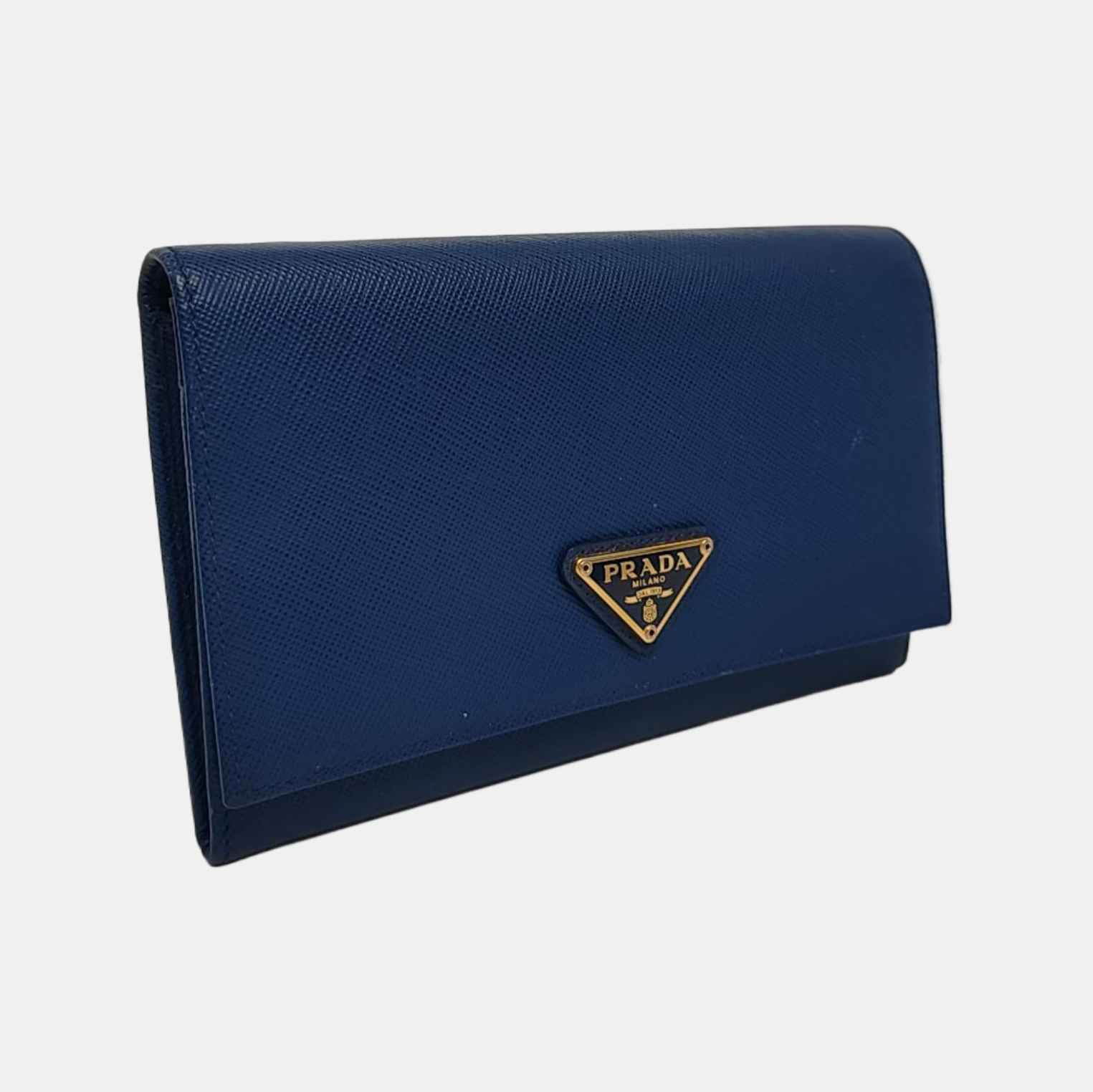 Leather Wallet Blue