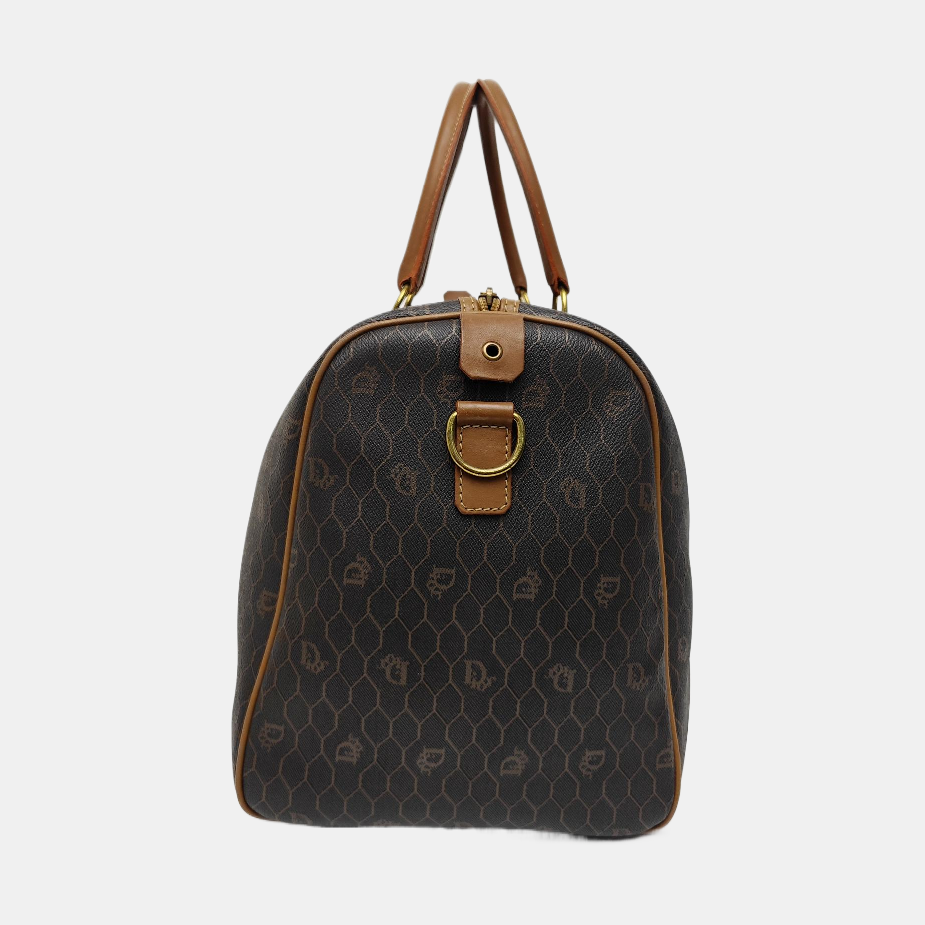 Oblique Coated Canvas Shoulder Bag Black
