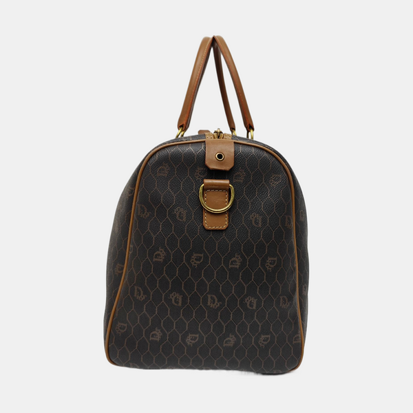 Oblique Coated Canvas Shoulder Bag Black