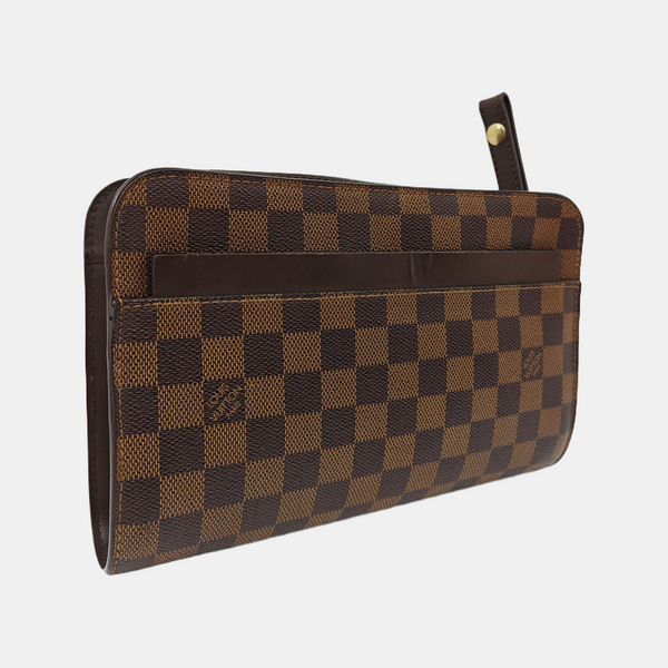 SAINT LOUIS Damier Ebene Coated Canvas Brown