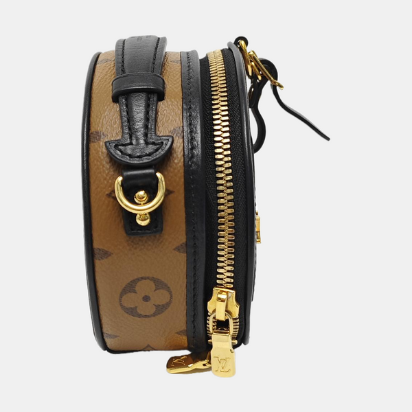 BOITE CHAPEAU Mini Monogram Coated Canvas Brown
