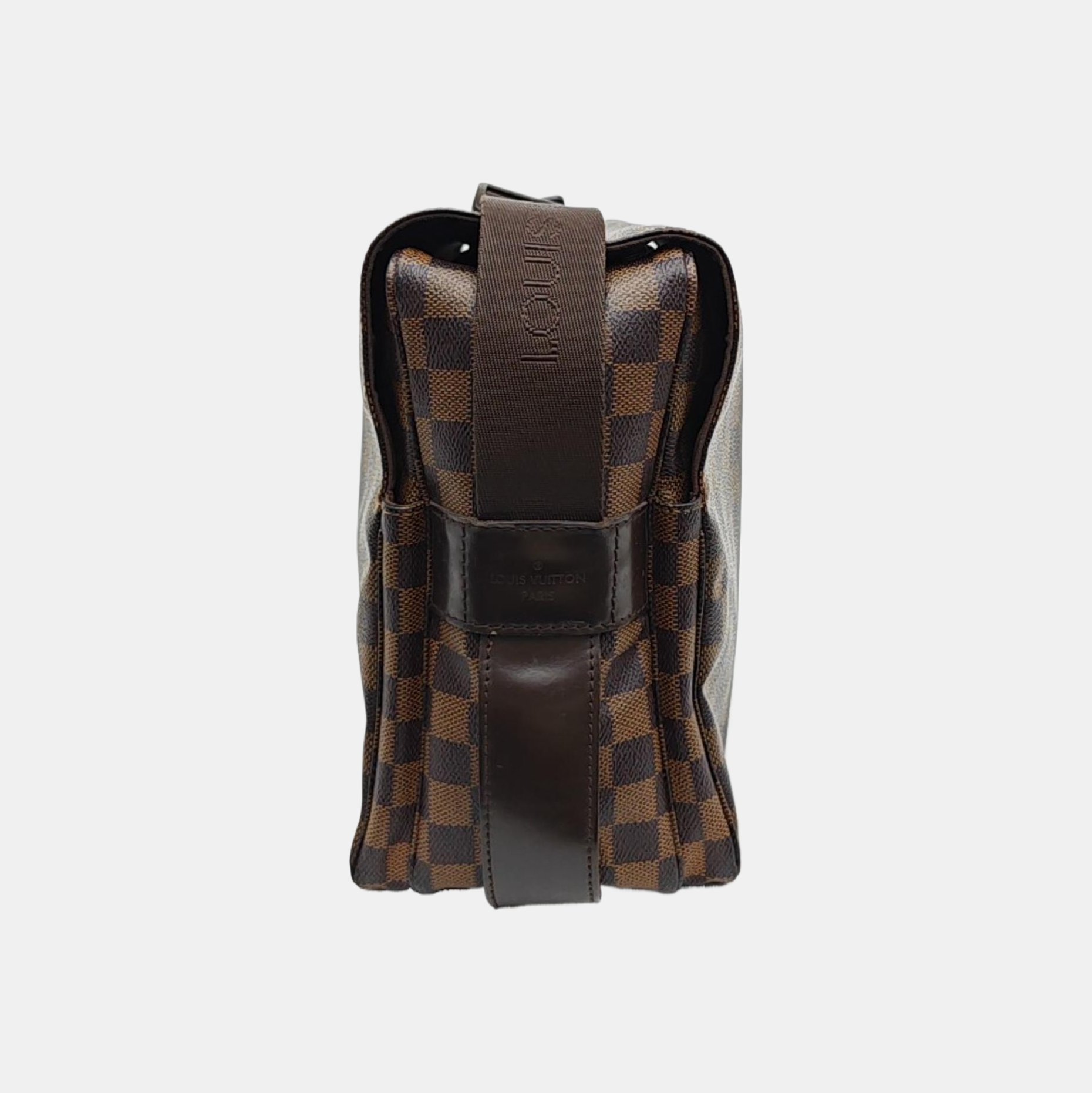 NAVIGLIO MM Damier Ebene Coated Canvas Brown