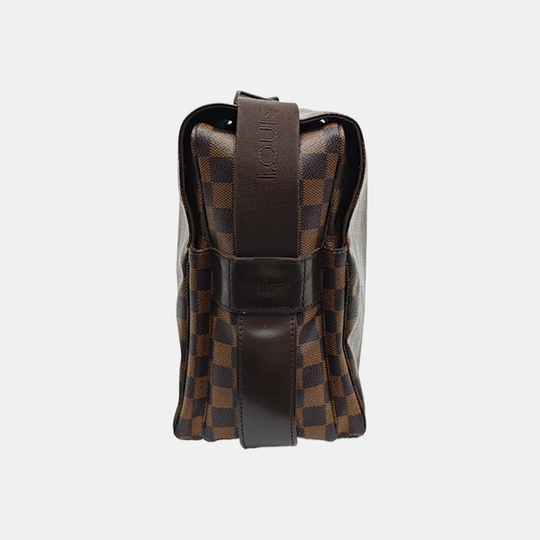 NAVIGLIO MM Damier Ebene Coated Canvas Brown