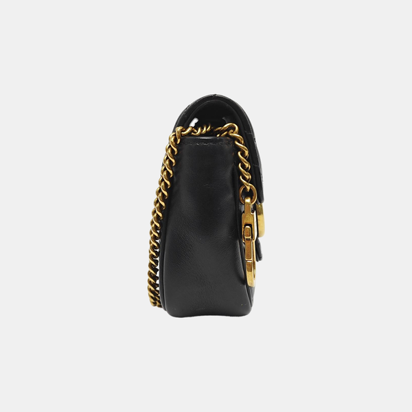 GG Marmont Mini Quilted Calfskin Black