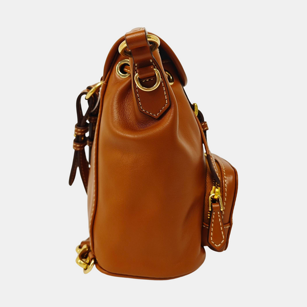 Calfskin Backpack Mini Brown