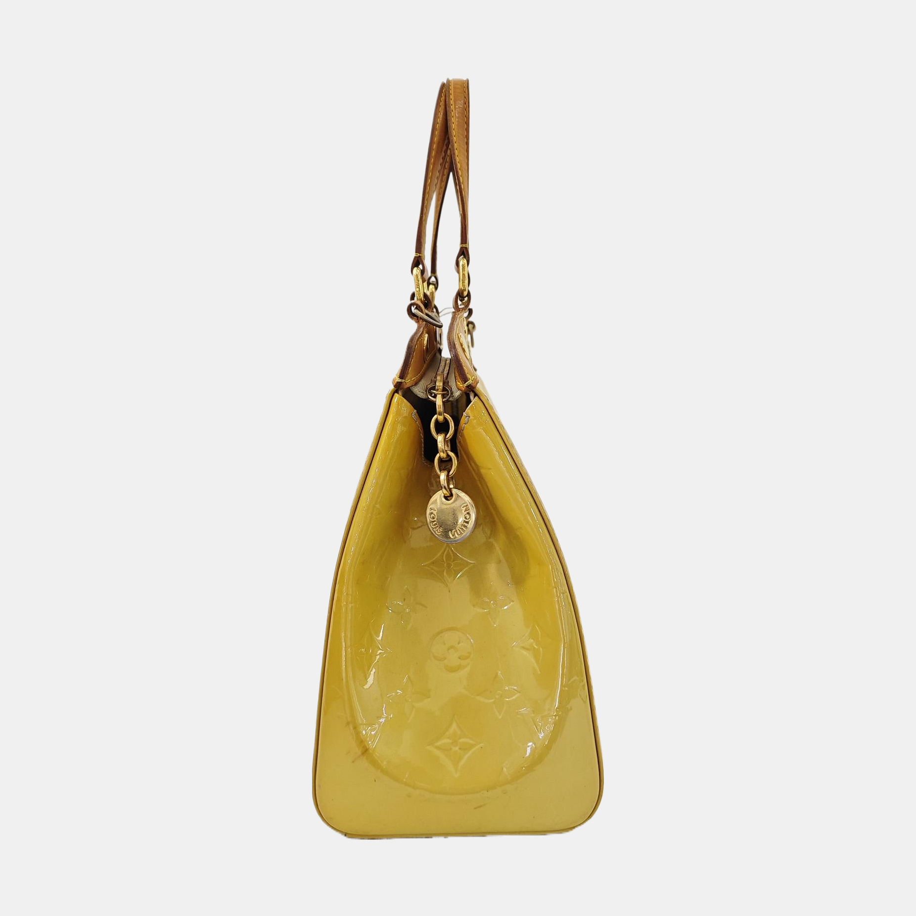 BREA MM Monogram Patent Leather Yellow