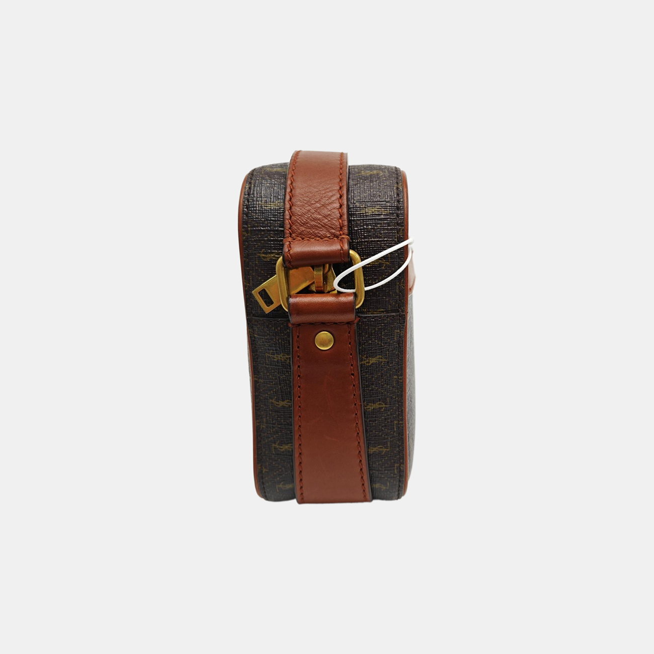 Coated Canvas Shoulder Bag Brown