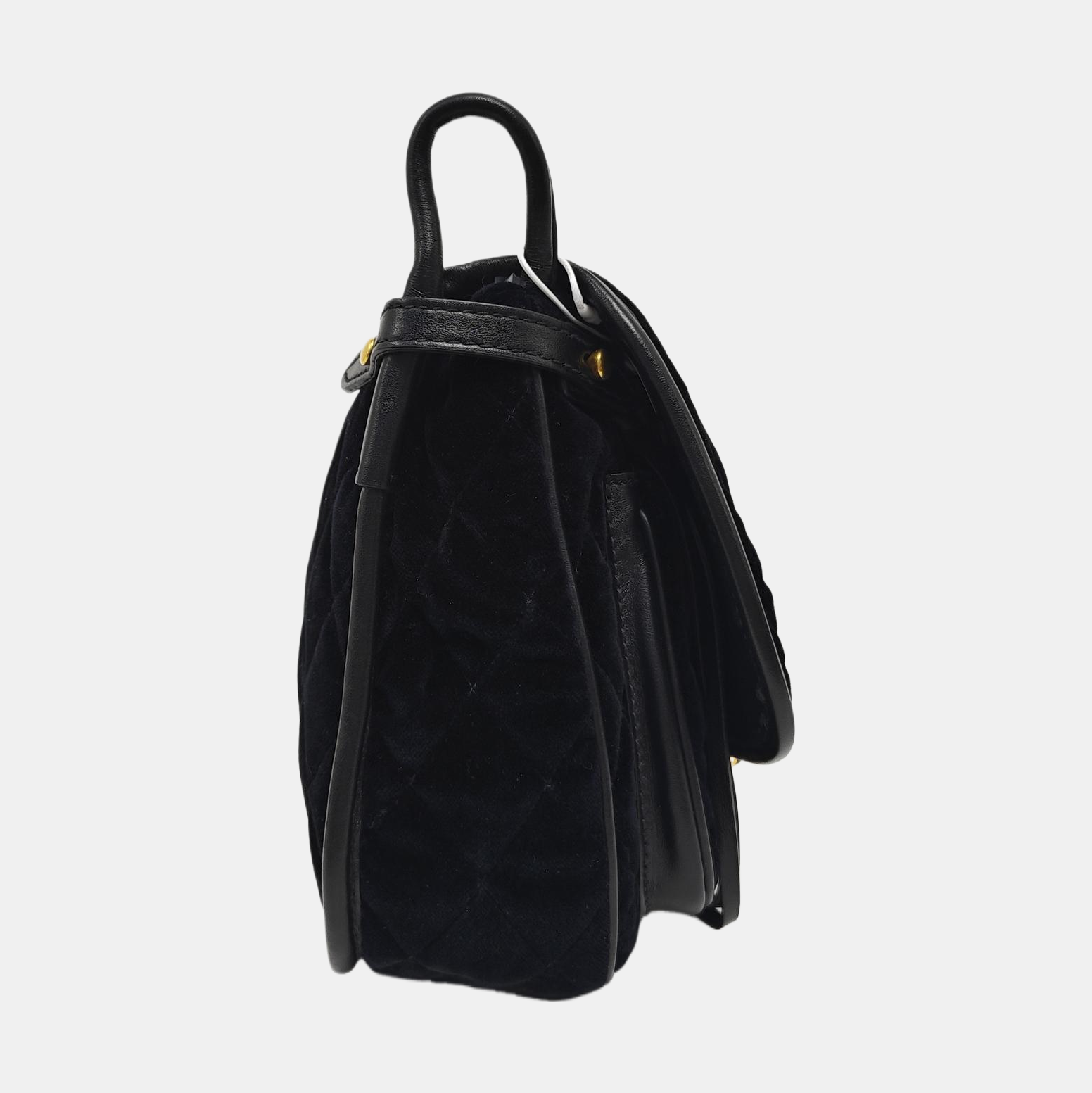 Belt Bag Quilted Velvet Black