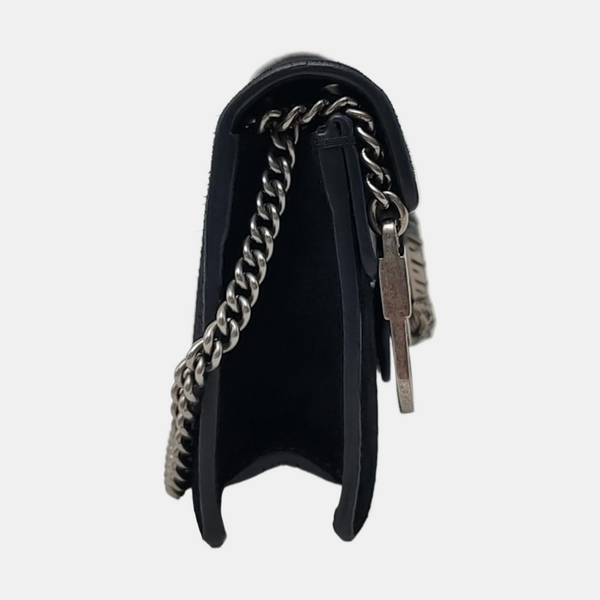 Authenticated pre-owned  Dionysus Super Mini Suede Black - Shoulder Bag at Looply