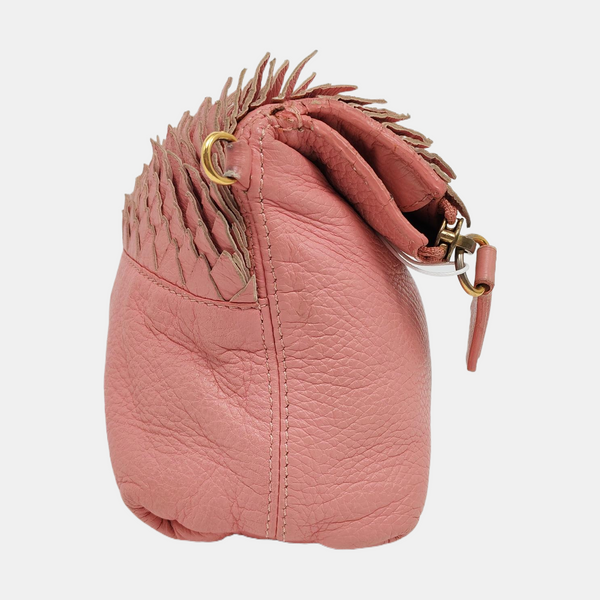 Calfskin Crossbody Bag Pink