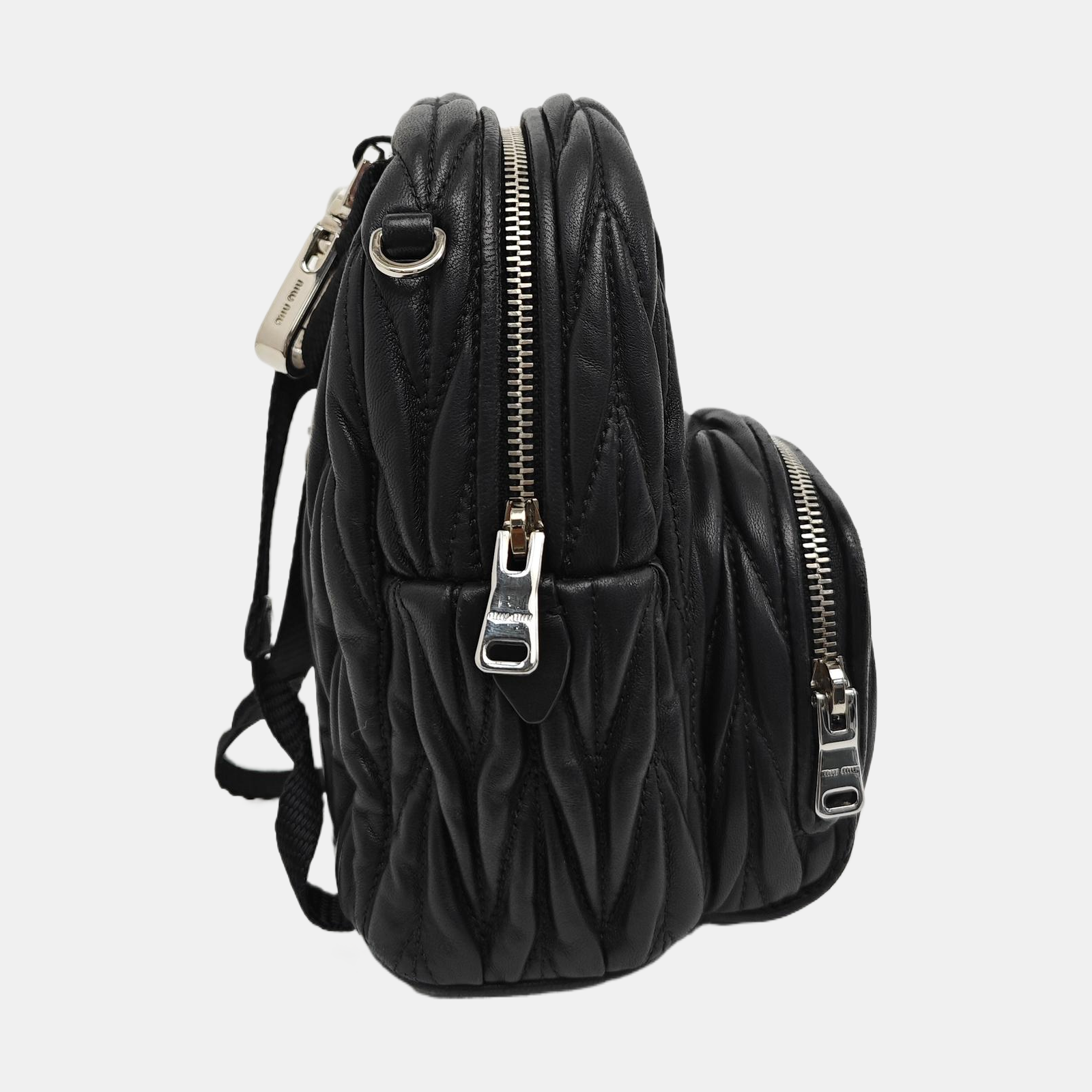 Matelassé Super Mini Quilted Lambskin Black