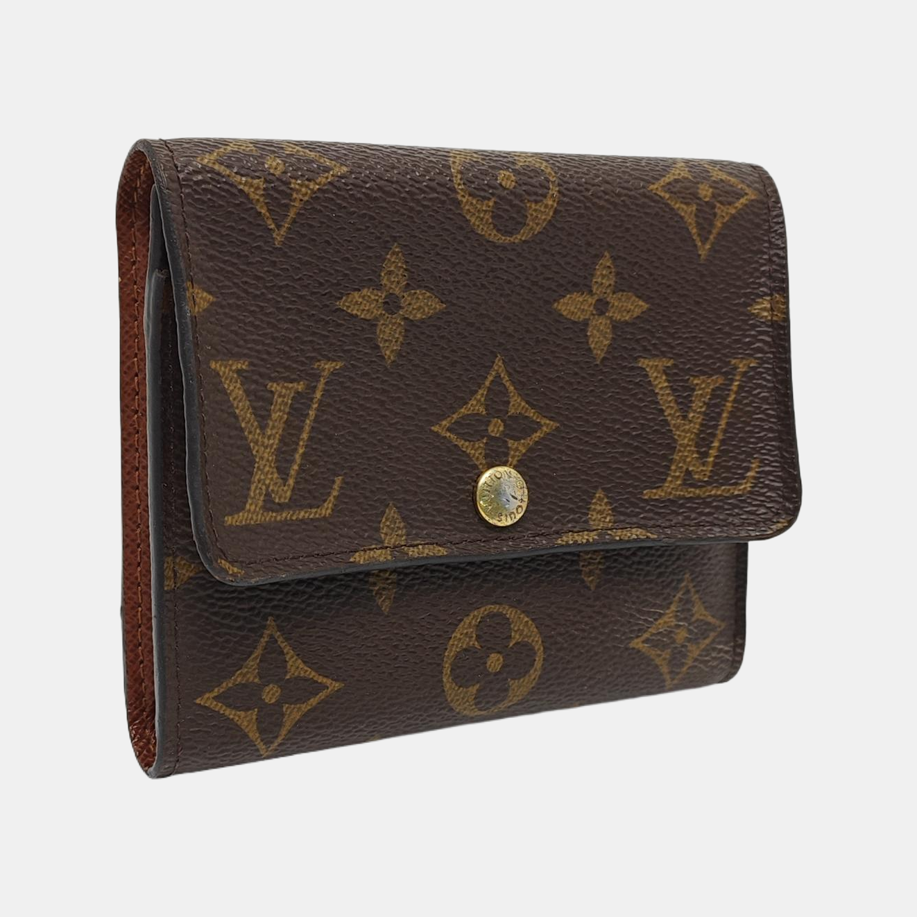 ANAIS Monogram Coated Canvas Brown Wallet