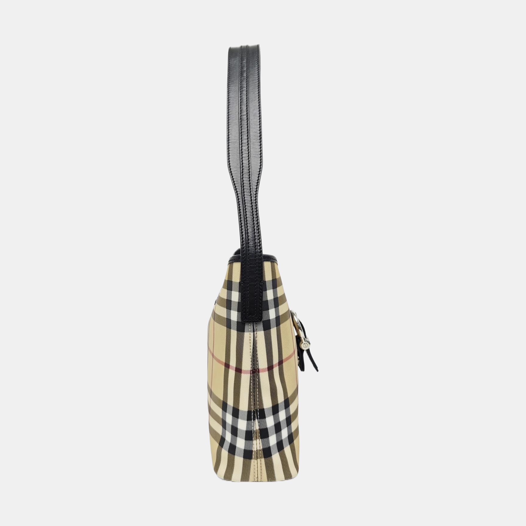 Coated Canvas Shoulder Bag Beige