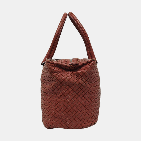 Lambskin Top Handle Bag Beige