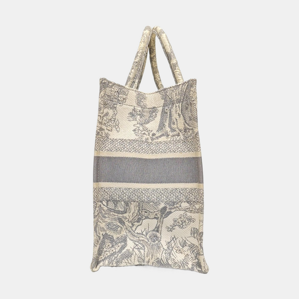 Book Tote Medium Canvas Gray