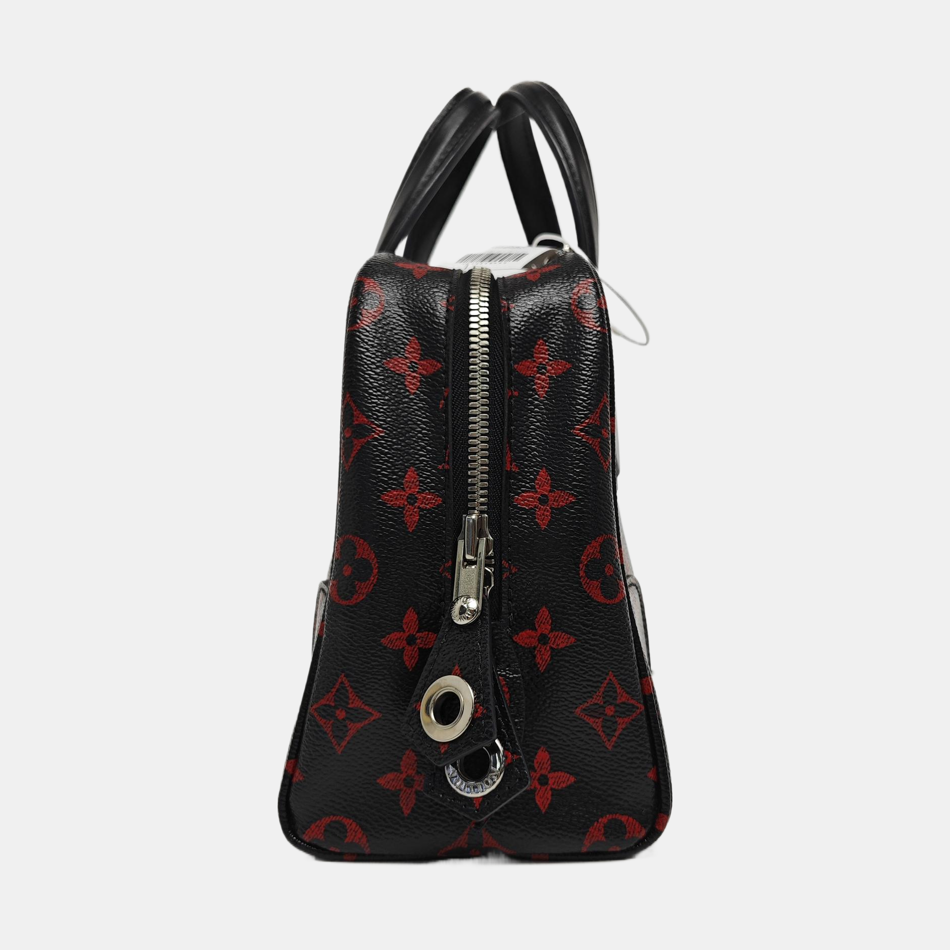 Monogram Coated Canvas Shoulder Bag Black