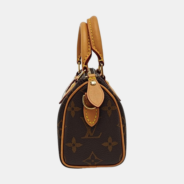 SPEEDY Nano Monogram Coated Canvas Brown