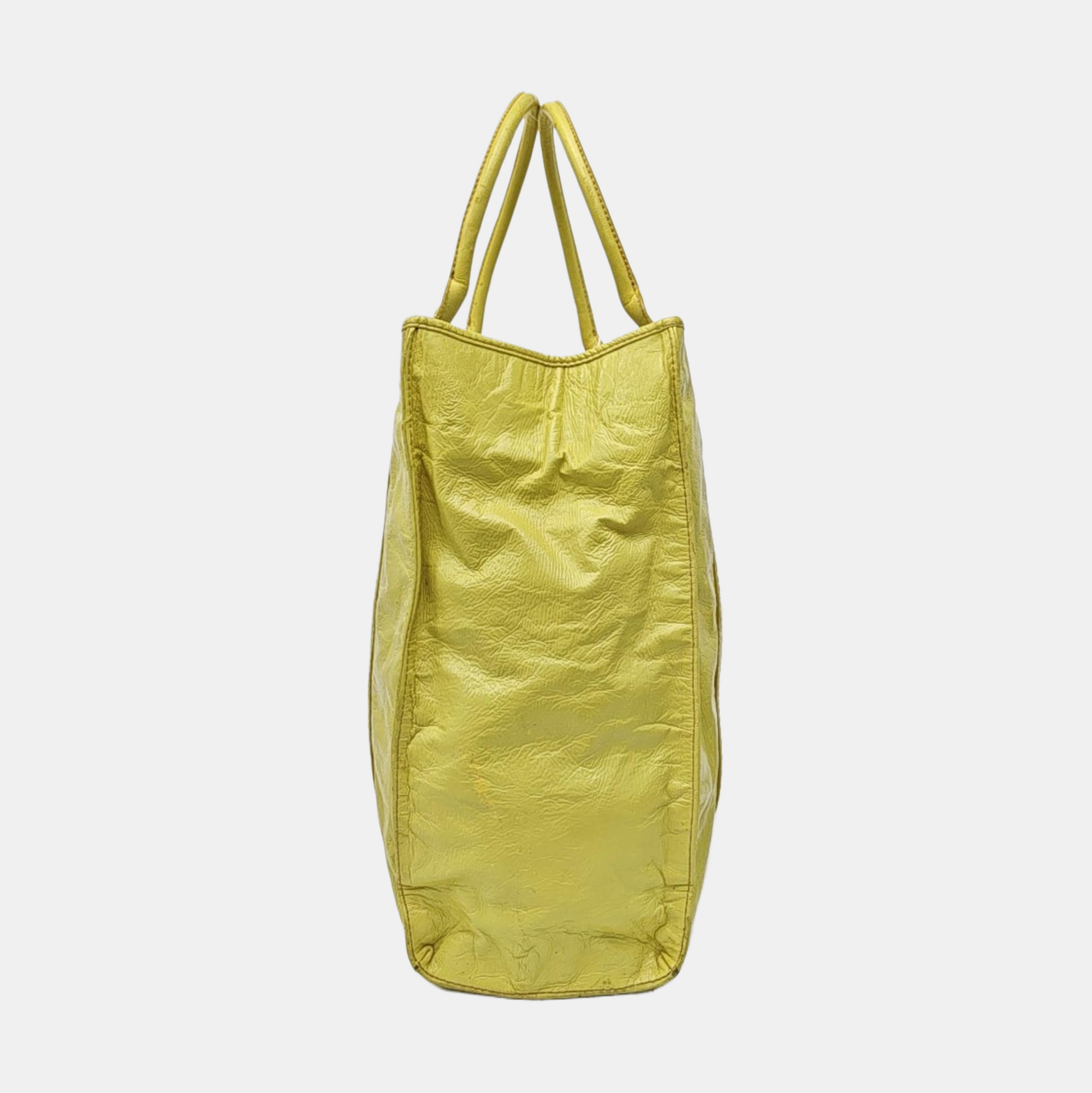 Calfskin Tote Bag Large Yellow
