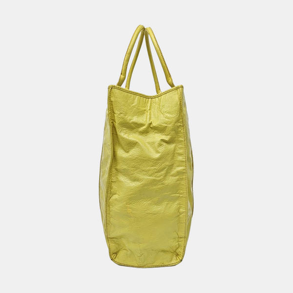 Calfskin Tote Bag Large Yellow