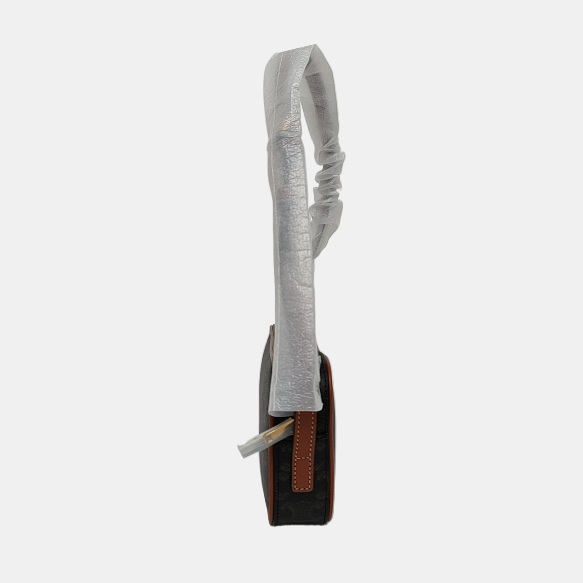 Coated Canvas Shoulder Bag Mini Brown