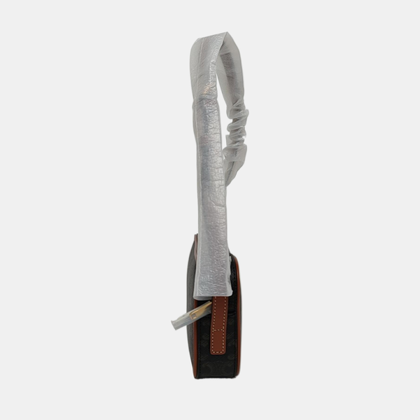 Coated Canvas Shoulder Bag Mini Brown