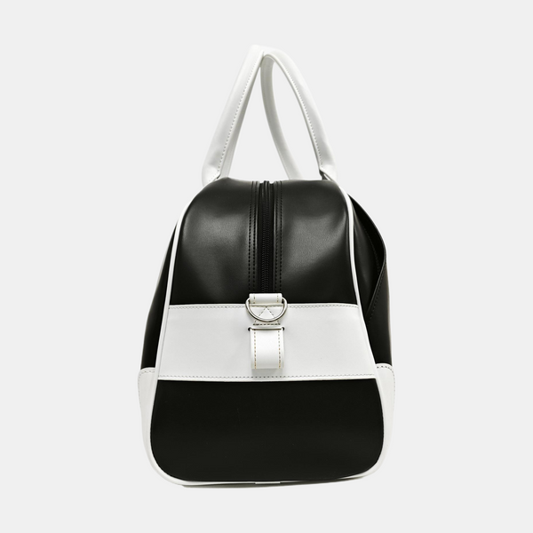 Leather Top Handle Bag Black