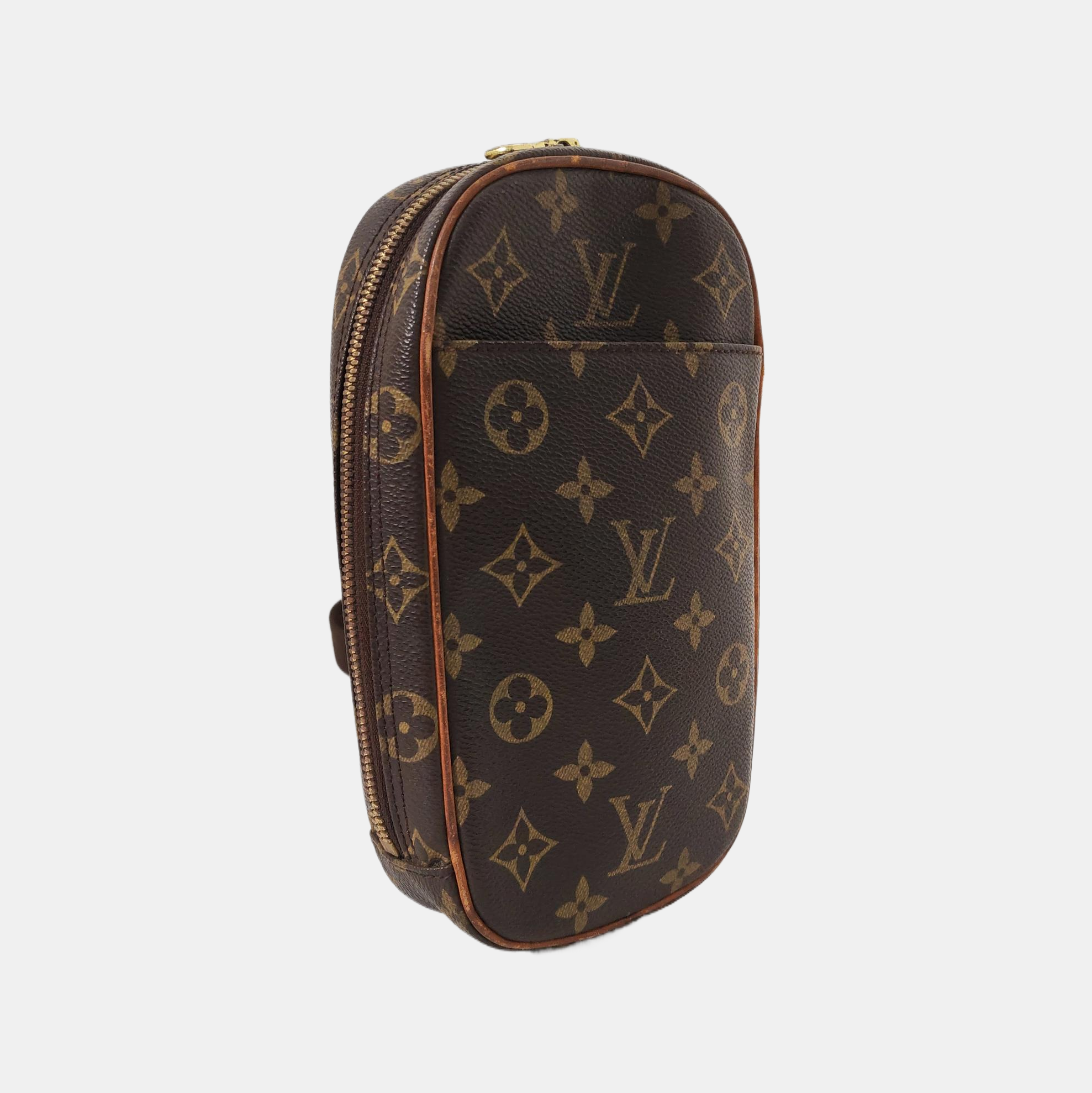 GANGE Monogram Coated Canvas Brown