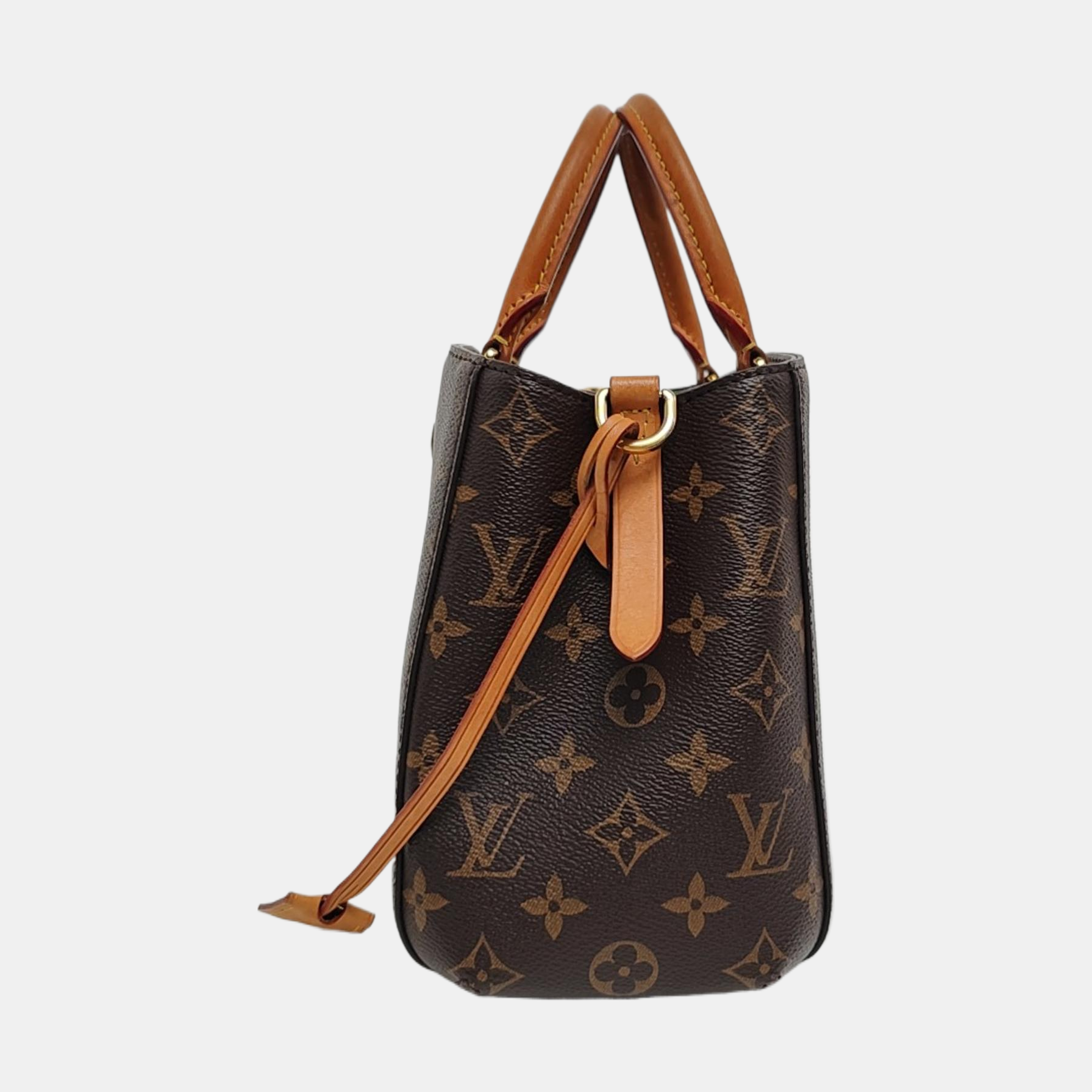 MONTAIGNE BB Monogram Coated Canvas Brown