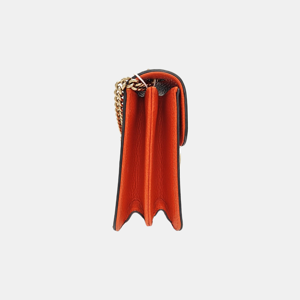 Interlocking G Small Calfskin Orange
