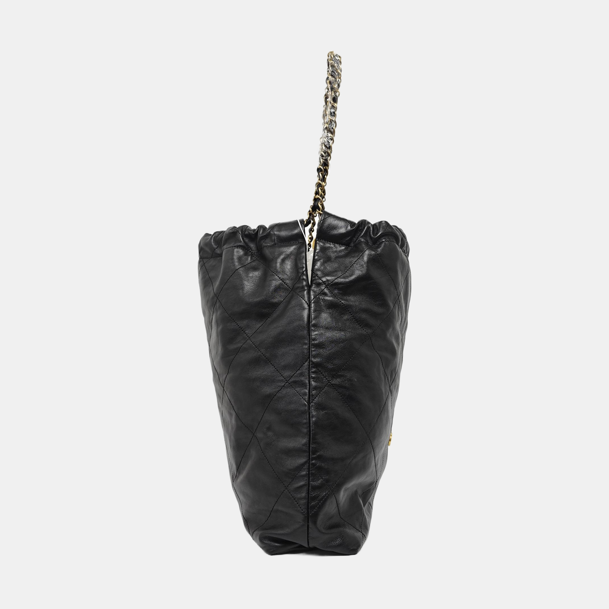CHANEL 22 Large Quilted Calfskin Black