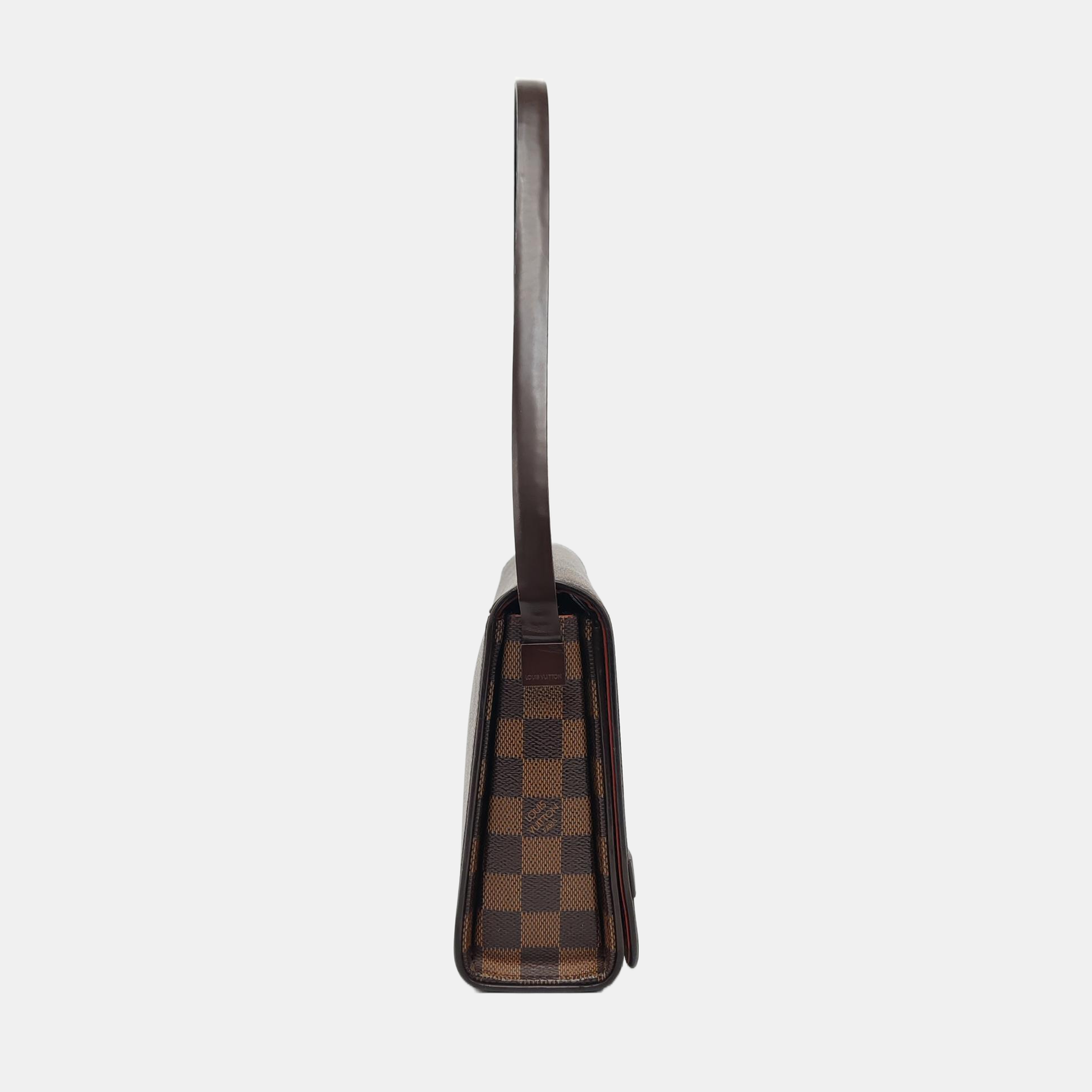 TRIBECA Damier Ebene Coated Canvas Brown