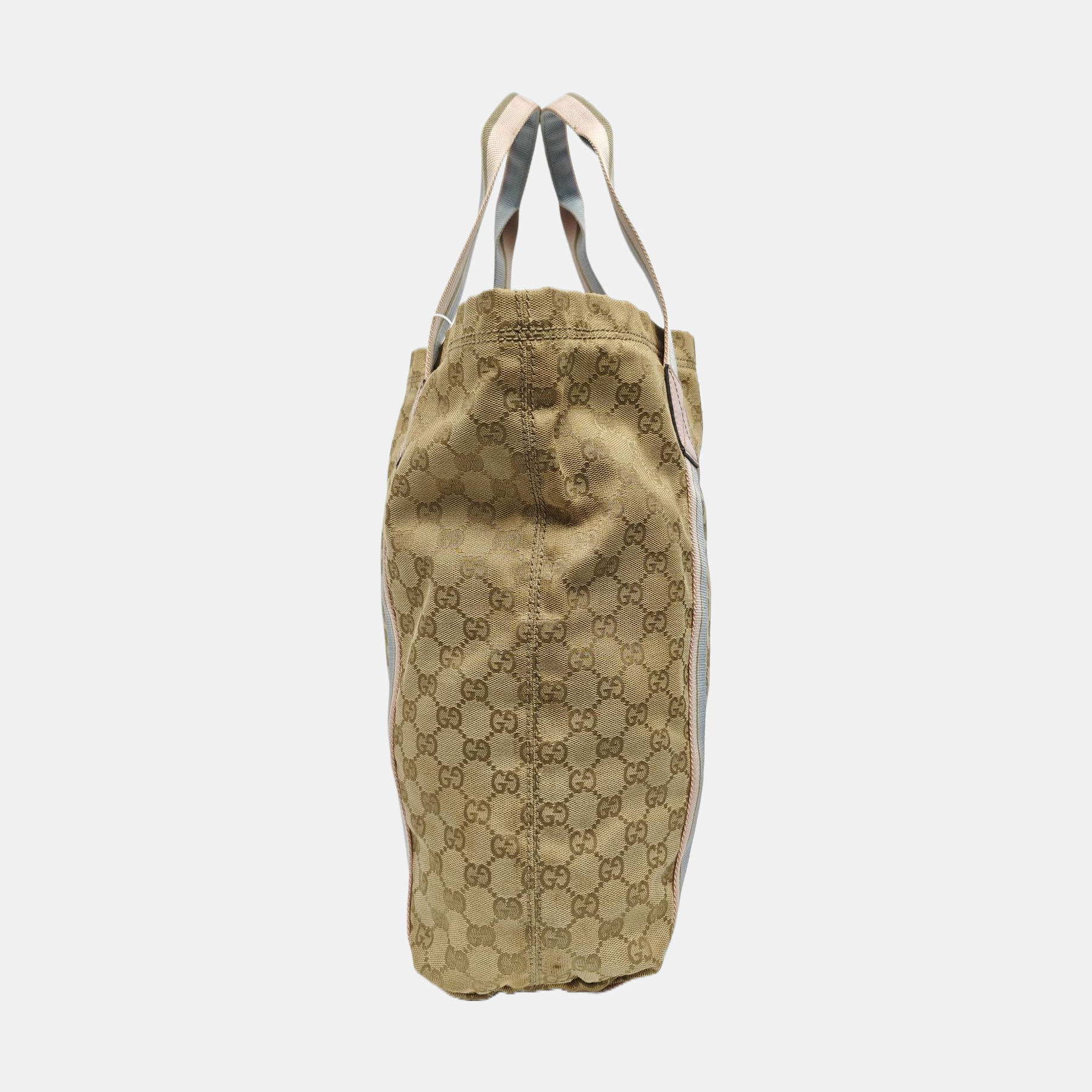 Monogram Canvas Tote Bag Beige