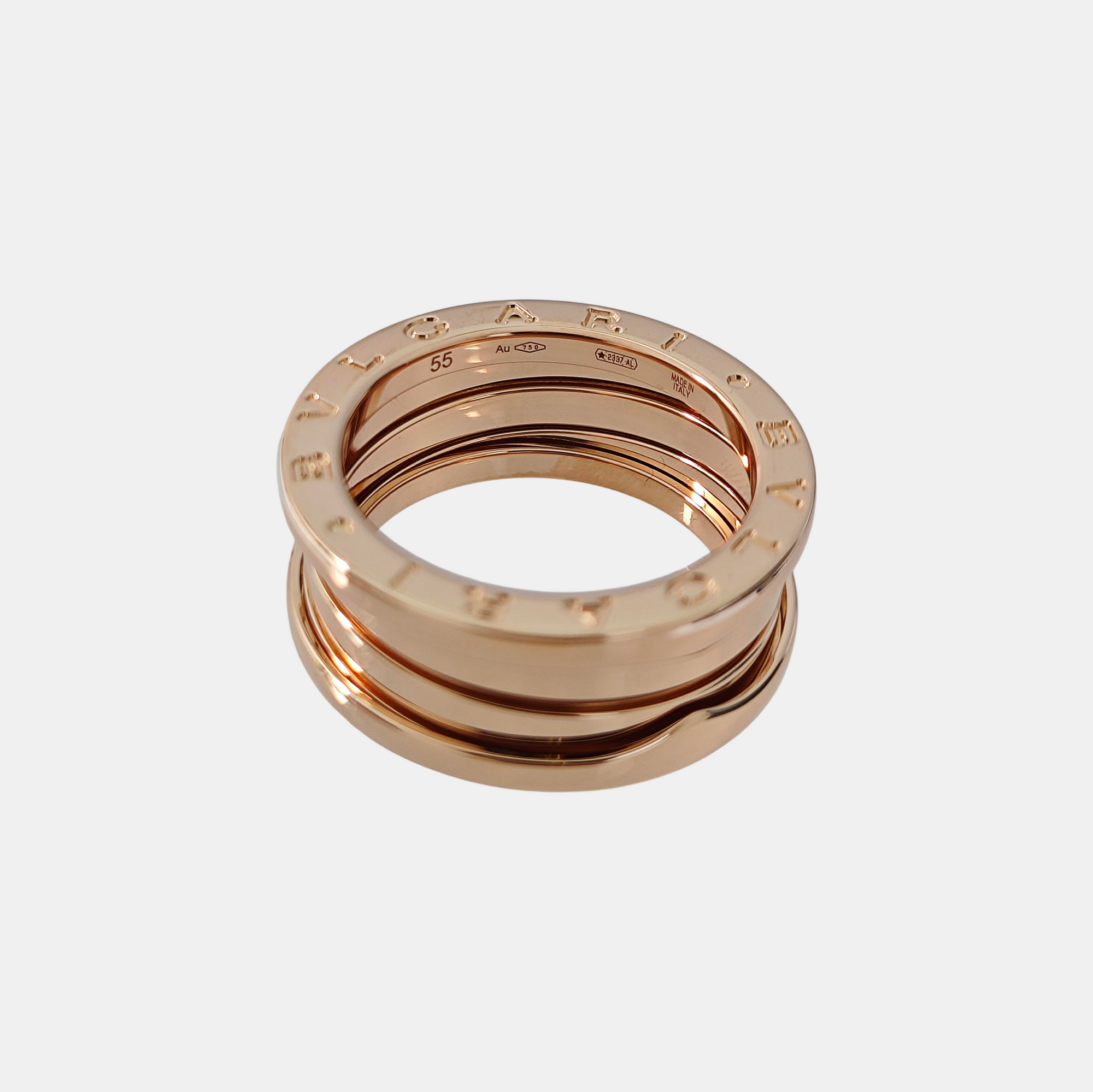 B.ZERO1 18k Rose Gold Ring EU 55