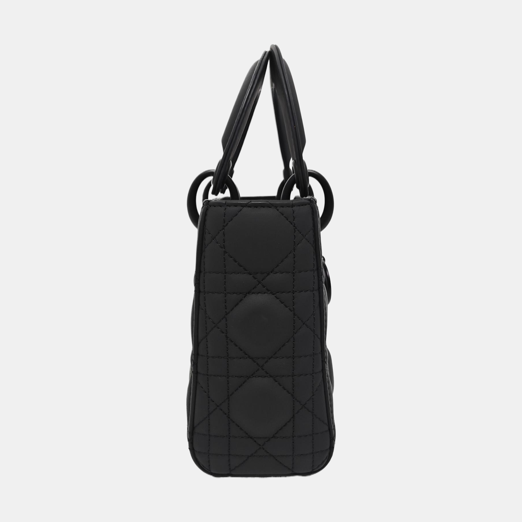 Lady Dior Mini Cannage Calfskin Black
