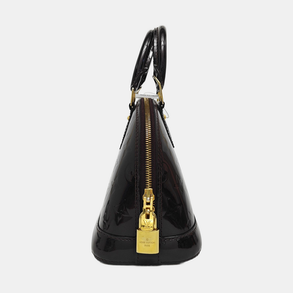 ALMA BB Monogram Patent Leather Brown