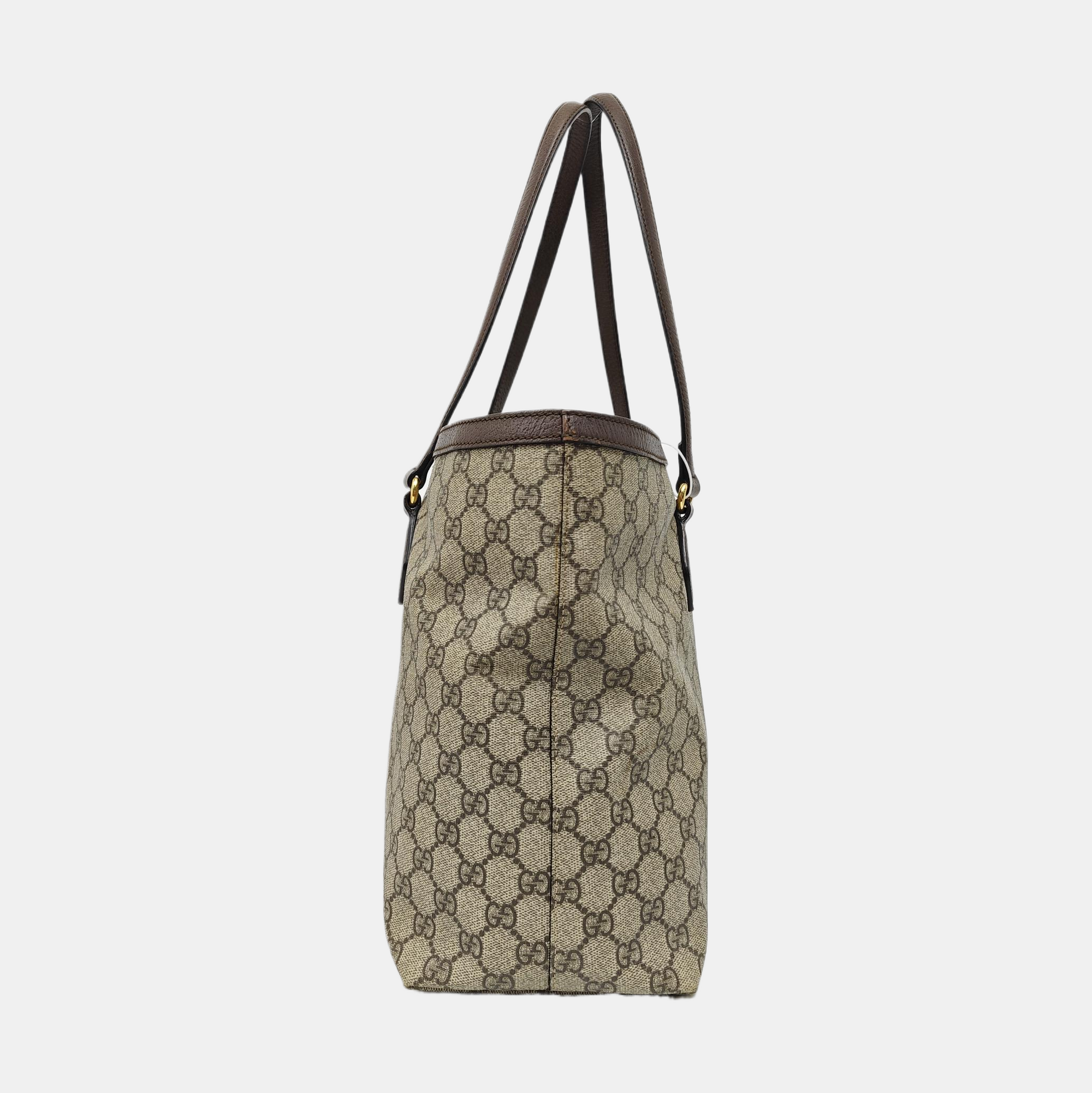 Ophidia Medium Monogram Coated Canvas Beige